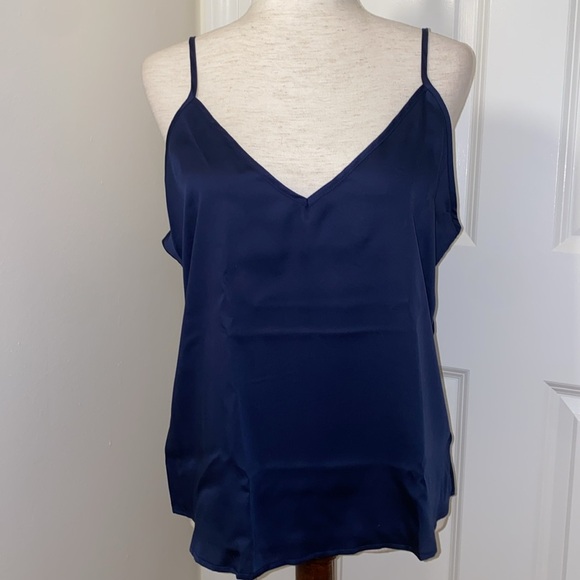 Ettitude Sateen Camisole Top - Navy Medium NWT - Picture 4 of 10